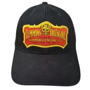 Cummins Trucker Hat Black Red One Size Mesh Snapback Adjustable Patch Logo OS